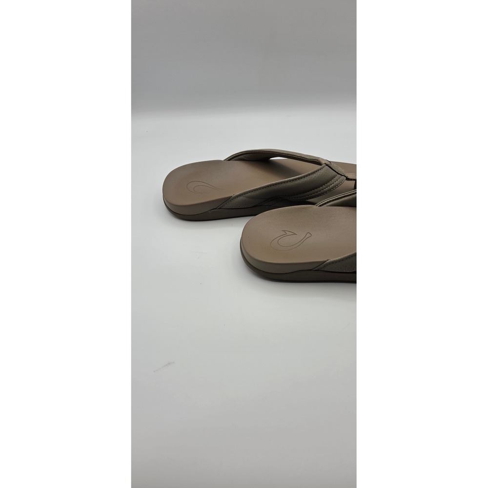 OluKai Maha Men's Sandals 12 Clay/Clay Brown Flip Flop Recovery Beach Comfort - Picture 10 of 11